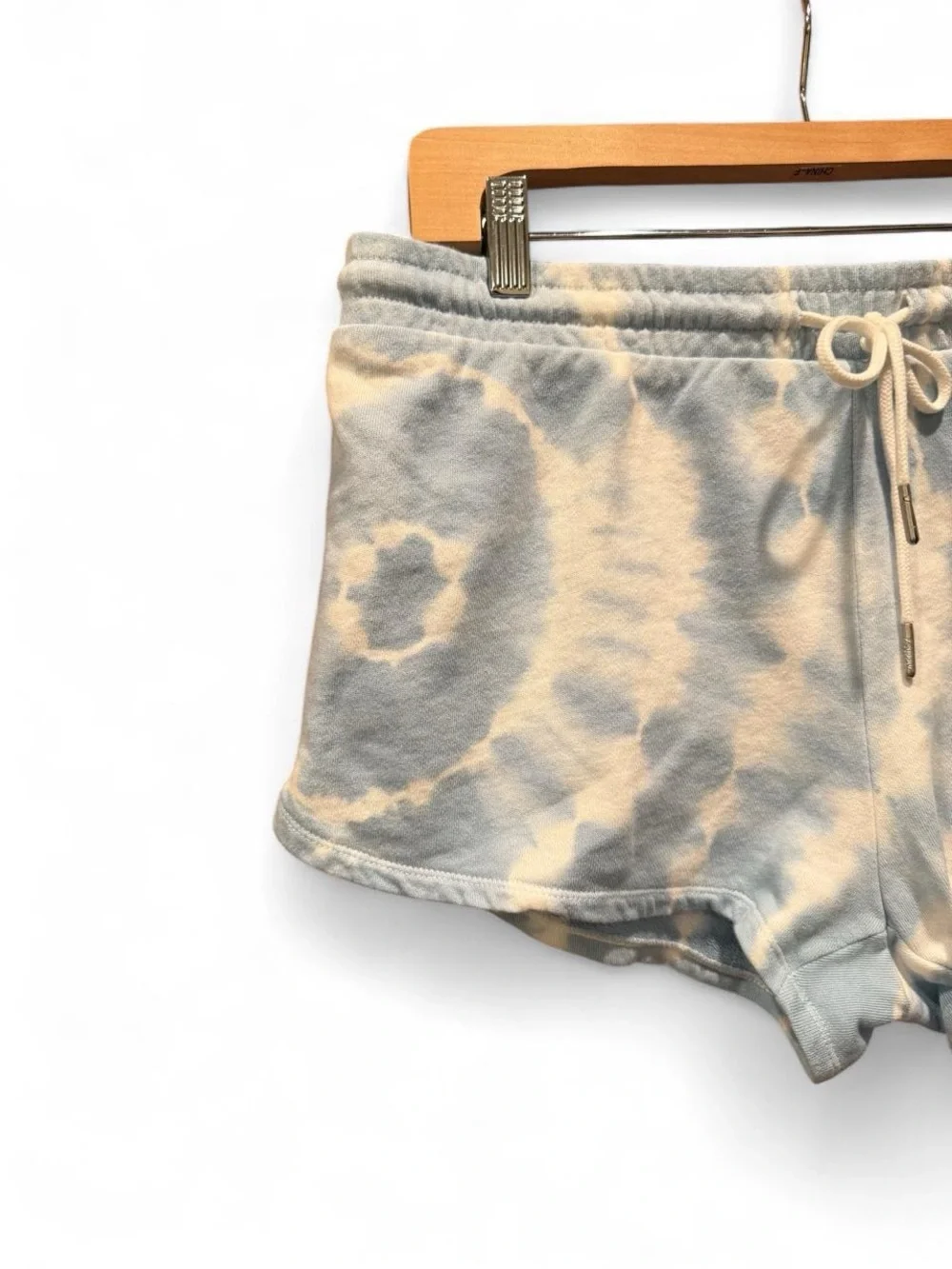 Z Supply Sadie Spiral Tie-Dye Shorts Blue Agave Medium